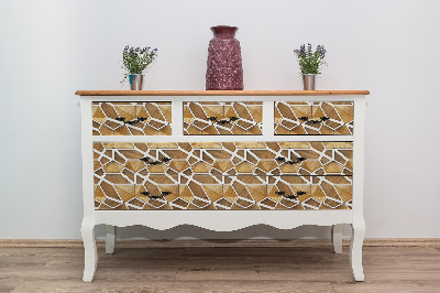 Autocolant pentru mobila Motif bois loft 3D