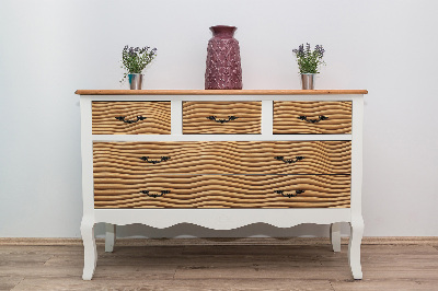 Folie autocolanta mobila Vagues en bois 3D