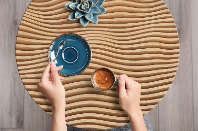 Folie autocolanta mobila Vagues en bois 3D