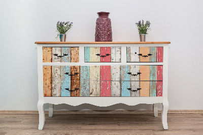 Autocolant pentru mobila Des planches colorées