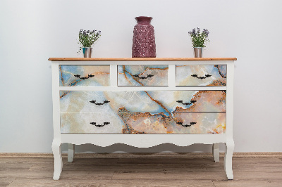 Folie autocolanta mobila Motif de marbre coloré