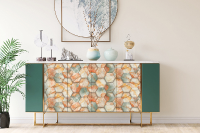 Autocolant pentru mobila nids d'abeilles en marbre