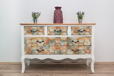 Autocolant pentru mobila nids d'abeilles en marbre