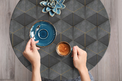 Autocolant pentru mobila Triangles 3D gris