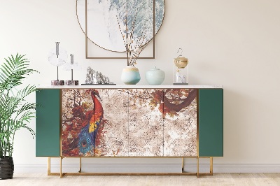 Folie autocolanta mobila Art vintage du paon