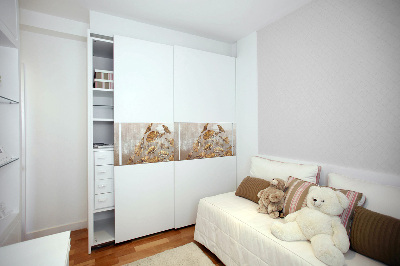 Autocolant pentru mobila Fleurs sur le mur style loft