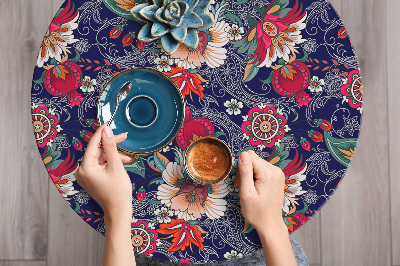 Autocolant pentru mobila Motif folklorique de fleurs