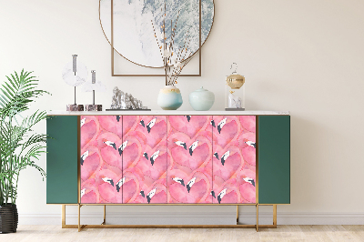 Folie autocolanta mobila Flamants roses