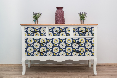 Folie autocolanta mobila Motif floral scandinave