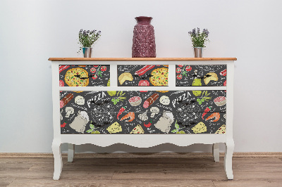 Autocolant pentru mobila Menu pizza