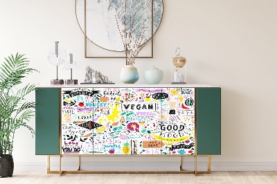 Autocolant pentru mobila Modèle de cuisine végétarienne