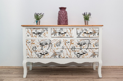 Folie autocolanta mobila Animaux de la forêt