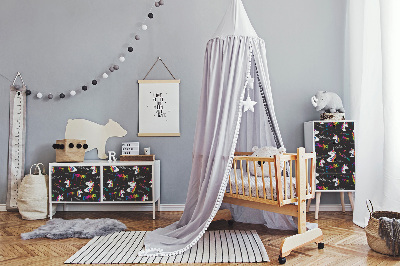 Folie autoadeziva pentru mobila Licornes arc-en-ciel