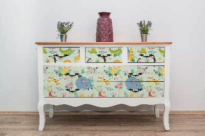 Folie autocolanta mobila animaux d'Afrique