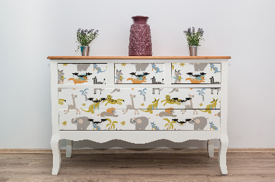 Autocolant pentru mobila Animaux d'Afrique