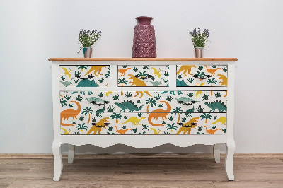 Folie autocolanta mobila Dinosaures