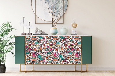 Autocolant pentru mobila Monstres griffonnés