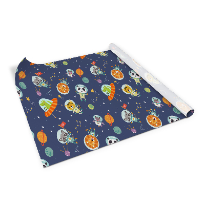 Folie autoadeziva pentru mobila Les animaux dans l'espace