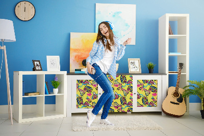 Folie autocolanta mobila Baskets rétro boombox