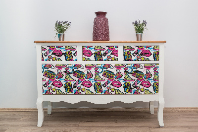 Autocolant pentru mobila Style old school