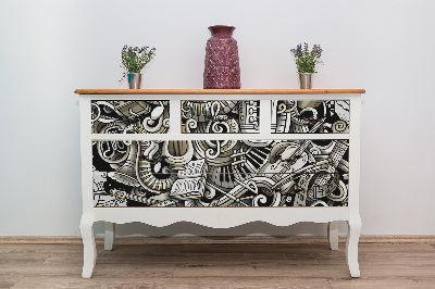 Autocolant pentru mobila Instruments de gribouillage