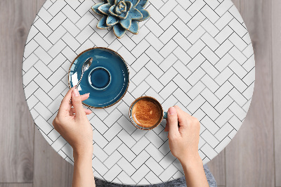 Autocolant pentru mobila Chevrons blancs