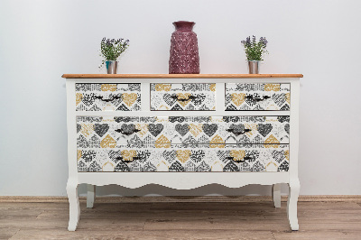 Autocolant pentru mobila Cœurs