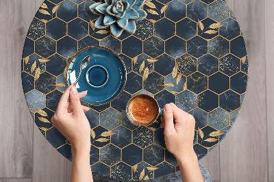 Folie autocolanta mobila Feuilles et hexagones