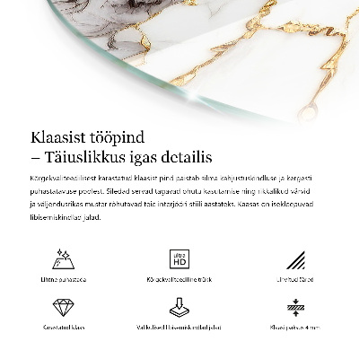 Plateau pour table Composition graphique en marbre