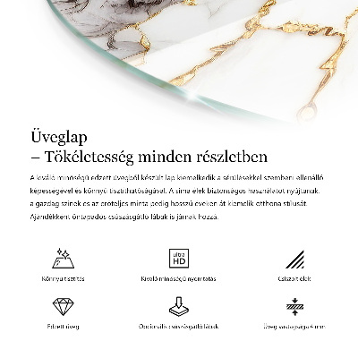 Plateau pour table Composition graphique en marbre