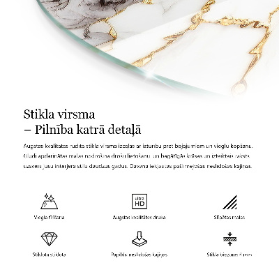 Plateau pour table Composition graphique en marbre