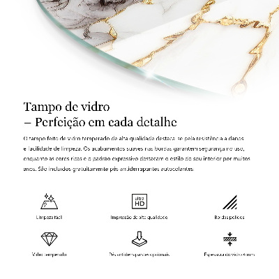 Plateau pour table Composition graphique en marbre