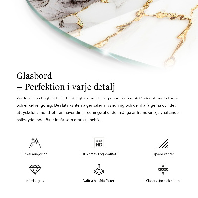 Plateau pour table Composition graphique en marbre