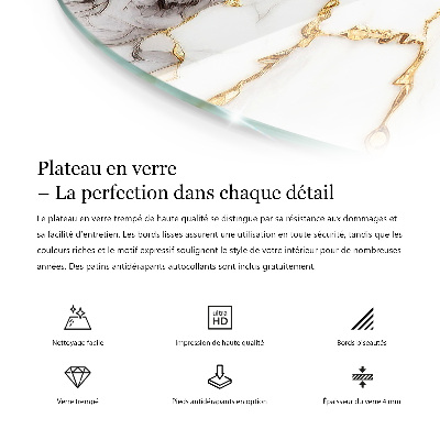 Plateau pour table Mosaïques décoratives avec détails