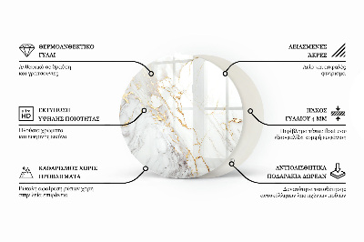 Plateau pour table Mosaïques décoratives avec détails