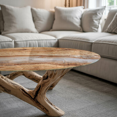 Plateau pour table Le bois en harmonie avec la résine