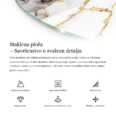 Plateau pour table Motif imitant le marbre