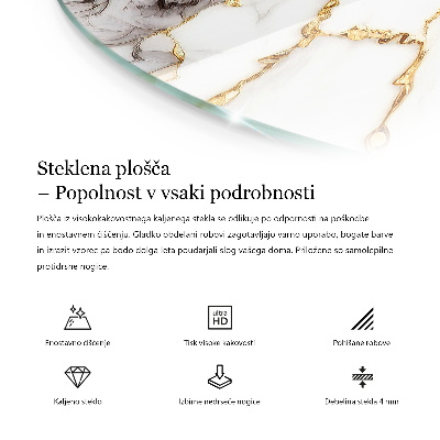 Plateau pour table Motif imitant le marbre