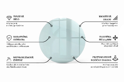 Plateau table ronde transparent