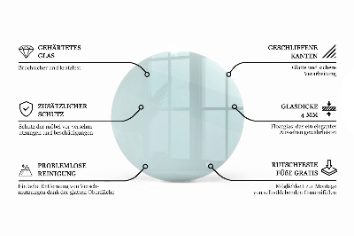 Plateau table ronde transparent