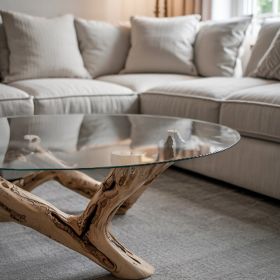 Plateau table ronde transparent