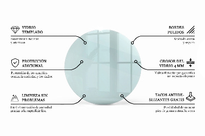 Plateau table ronde transparent