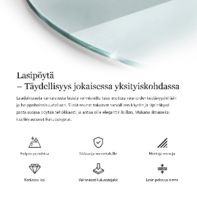 Plateau table ronde transparent