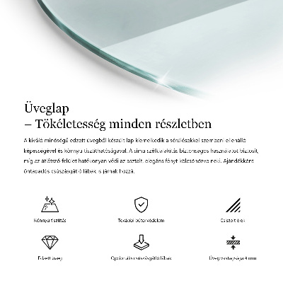 Plateau table ronde transparent