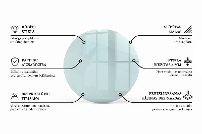 Plateau table ronde transparent