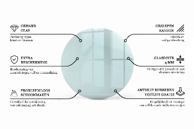 Plateau table ronde transparent