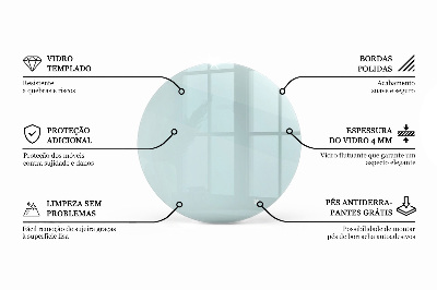 Plateau table ronde transparent