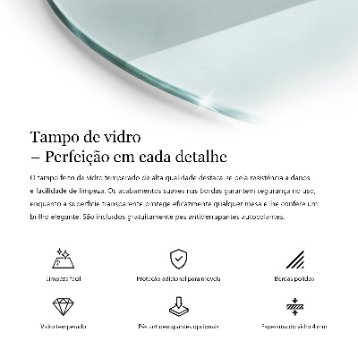 Plateau table ronde transparent