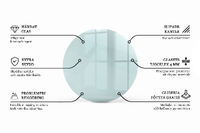 Plateau table ronde transparent