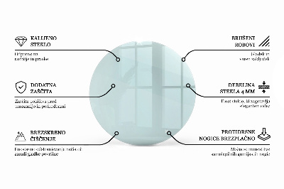 Plateau table ronde transparent